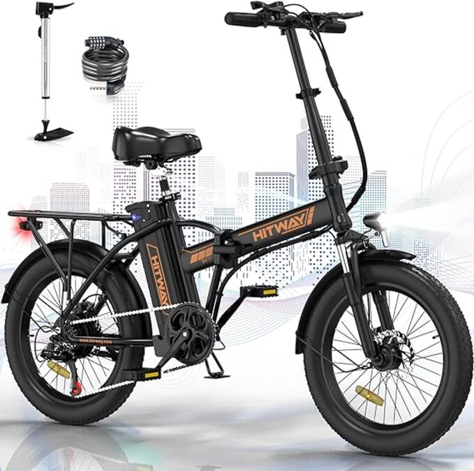 Bicicleta electrica hitway plegable fat BK11 20