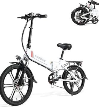 SAMEBIKE 20LVXD30-II: Bicicleta eléctrica plegable con frenos de disco y batería extraíble